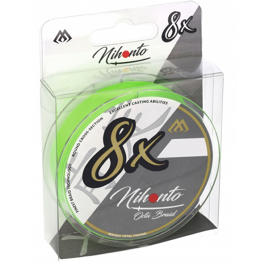 Fir Textil MIKADO Nihonto Octa Braid,  Fluo Yellow, 0.06mm, 4.15kg, 150m