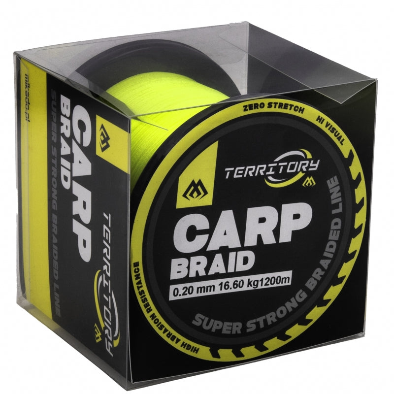 Fir Textil MIKADO Territory Carp Braid 1200m Fluo Yellow