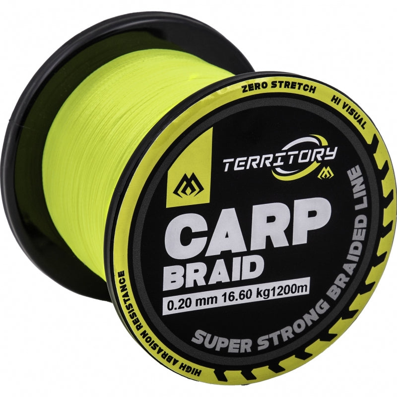 Fir Textil MIKADO Territory Carp Braid 1200m Fluo Yellow