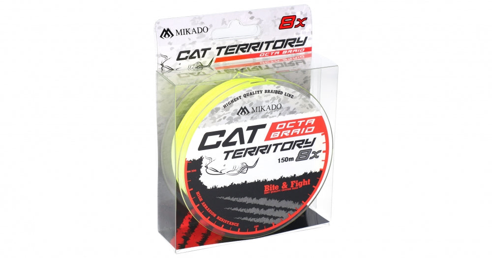 Fir Textil Mikado Cat Territory Octa Braid - 0.70Mm/76.4Kg/150M - Fluo Yellow