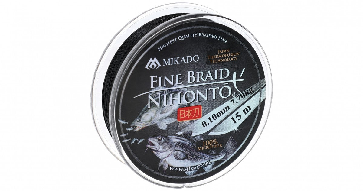 Fir Textil Mikado Nihonto Fine Braid Black 0.18 15m