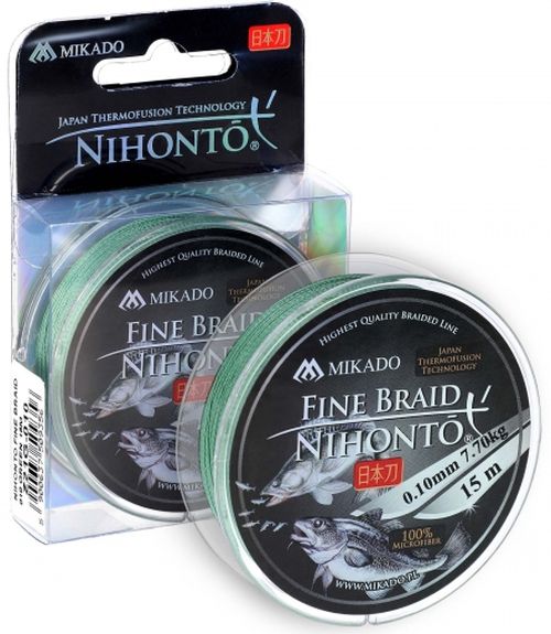 Fir Textil Mikado Nihonto Fine Braid, Green, 0.06mm, 3.25kg, 15m
