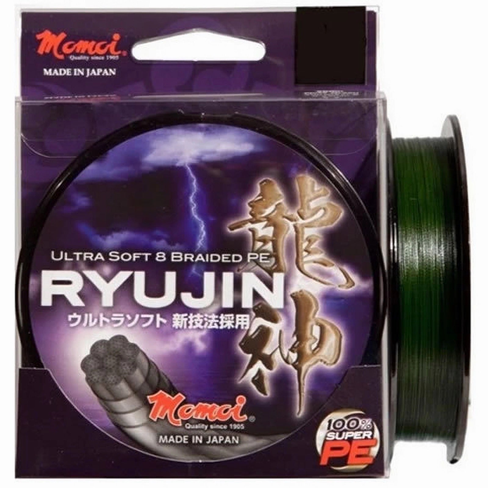 Fir Textil Momoi Ryujin PE Braided, Moss Green, 25kg, 0.18mm, 130m