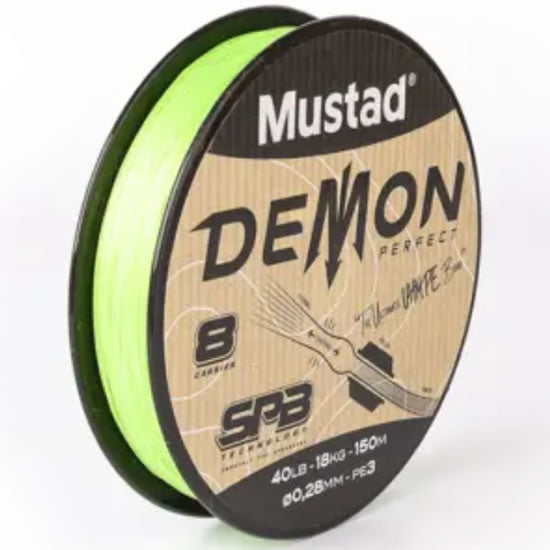 Fir Textil Mustad Demon Perfect Braid 8 Chartreuse 150m