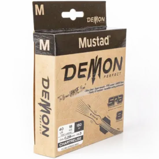 Fir Textil Mustad Demon Perfect Braid 8 Chartreuse 150m