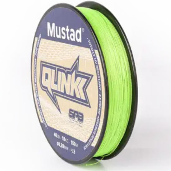 Fir Textil Mustad Qlink Braid Charteuse 150m