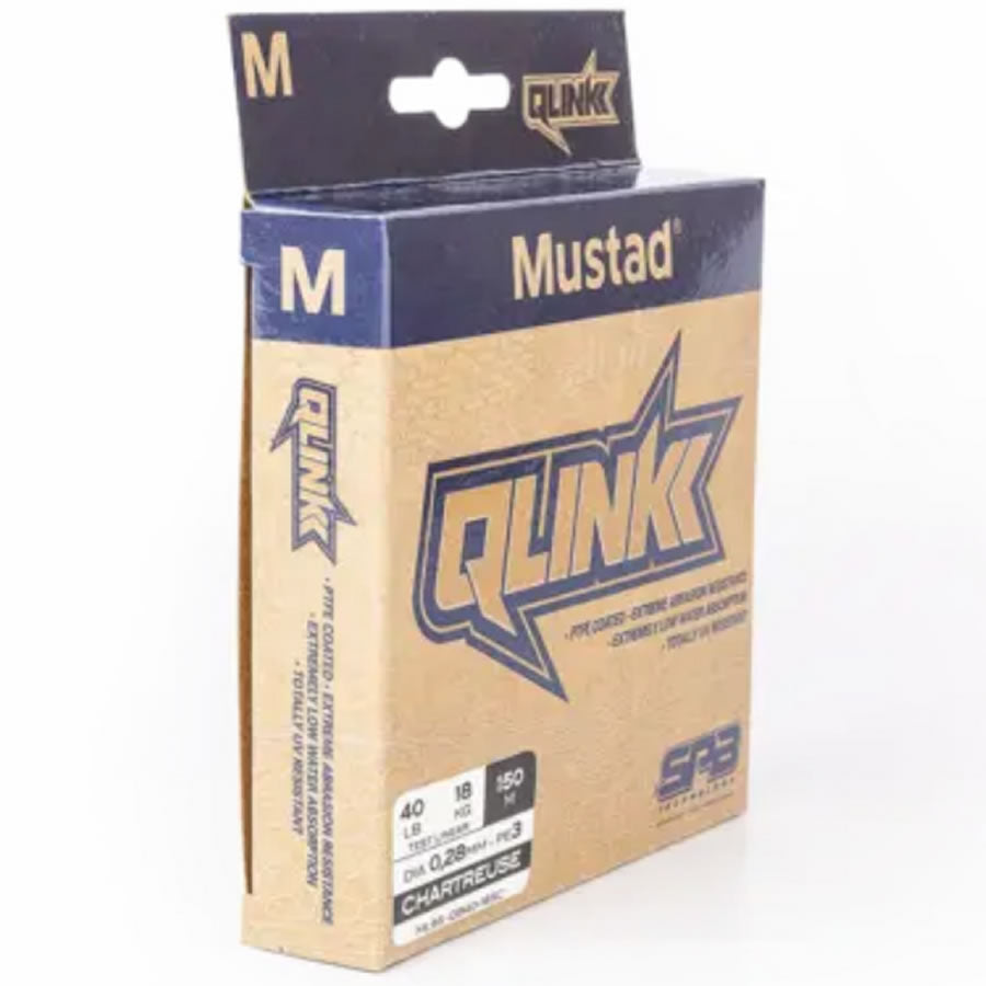 Fir Textil Mustad Qlink Braid Charteuse 150m