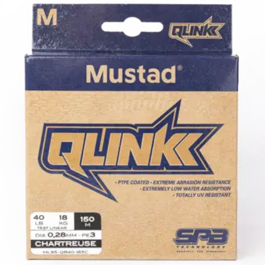 Fir Textil Mustad Qlink Braid Charteuse 150m