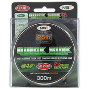 Fir Textil NGT Quick Sink, Moss Green, 0.23mm, 11.4kg/25lb, 300m