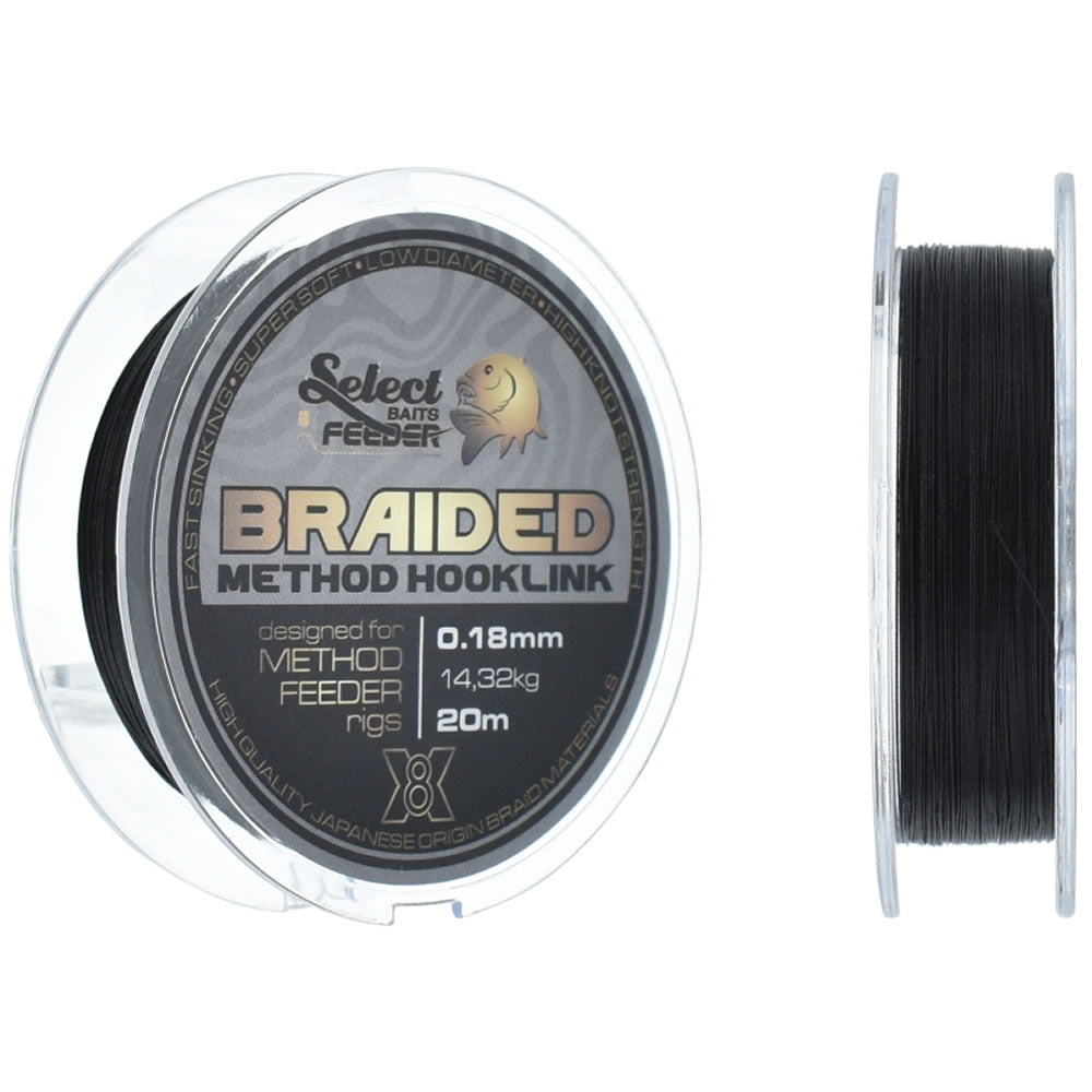 Fir Textil SELECT BAITS X8 Method Feeder Braid Silt Black 20m