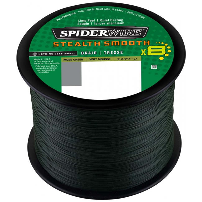 Fir Textil SPIDERWIRE Stealth Smooth 8 Braid, Verde, 2000m, 0.15mm, 16.5kg
