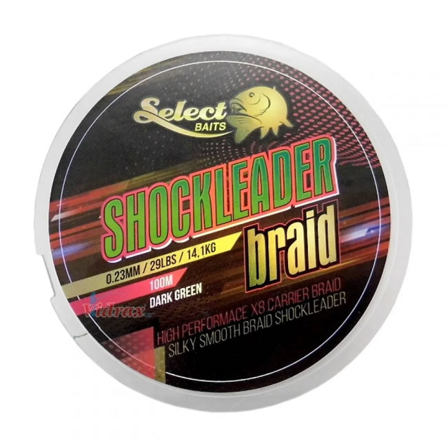Fir Textil Select Baits Shockleader X8 Braid Dark Green 100m