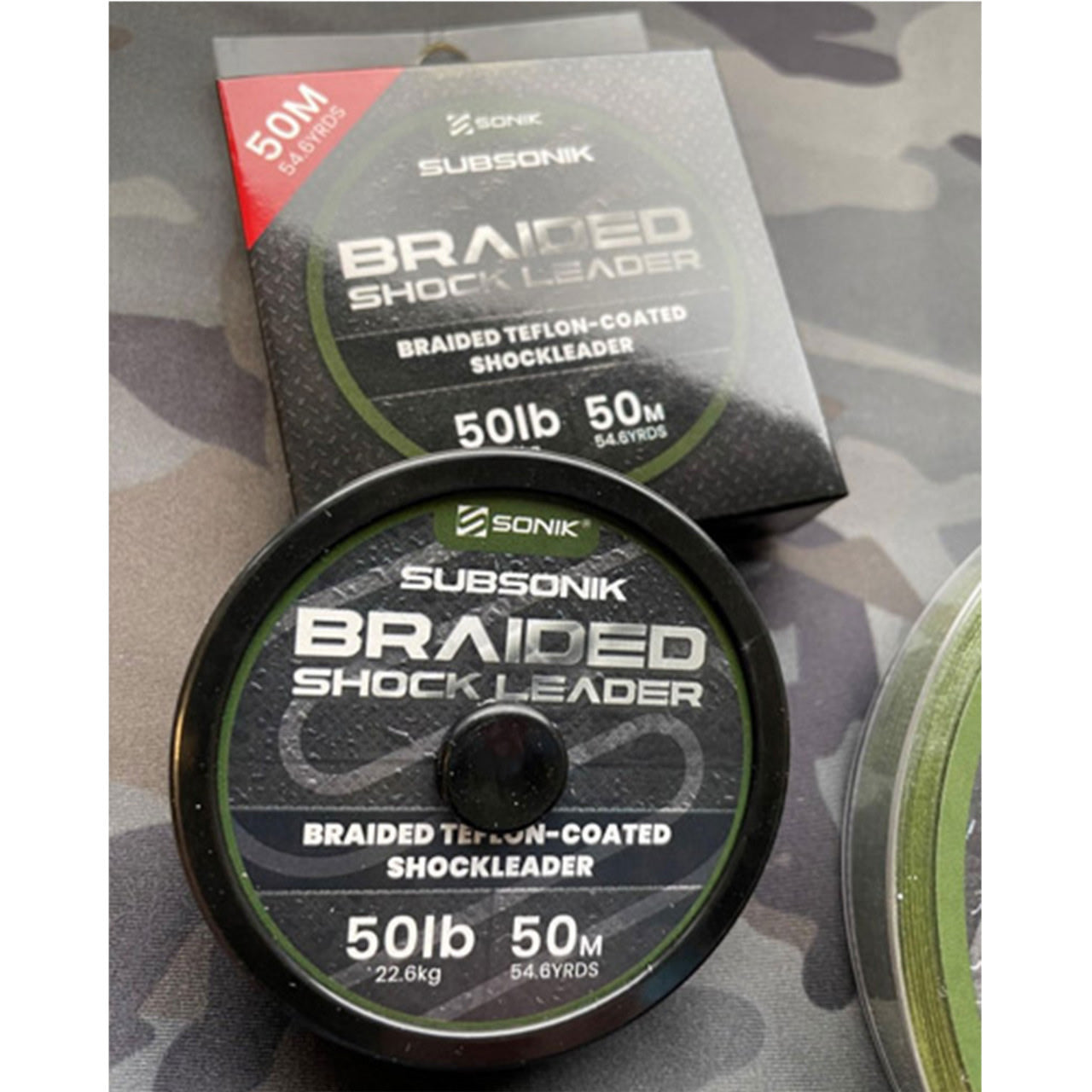 Fir Textil Sonik Braided Shock Leader Green, 22.6kg/ 50Lb, 50m