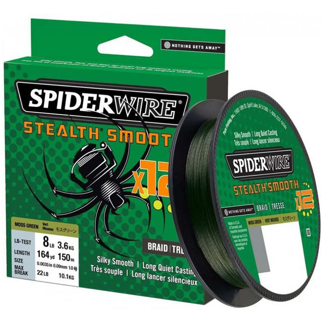 Fir Textil Spiderwire Stealth Smooth 12 Verde 150m, 0.33mm, 38.1kg