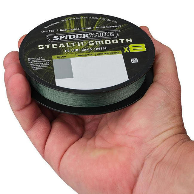 Fir Textil Spiderwire Stealth Smooth Duo Spool SS8 Braid Moss Green, 150m, 0.13mm, 11.2kg + Berkley Vanish Fluoro 40m, 0.40mm, 10kg