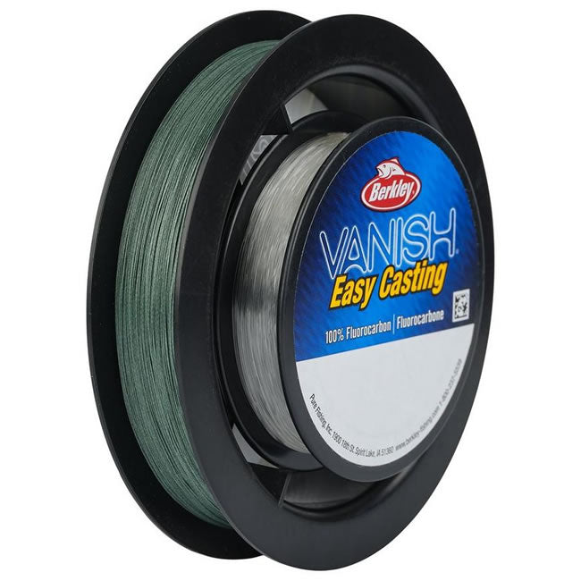 Fir Textil Spiderwire Stealth Smooth Duo Spool SS8 Braid Moss Green, 150m, 0.15mm, 16.5kg + Berkley Vanish Fluoro 40m, 0.40mm, 10kg