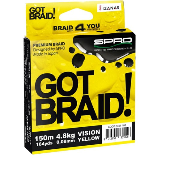 Fir Textil Spro Got Braid Yellow 150M