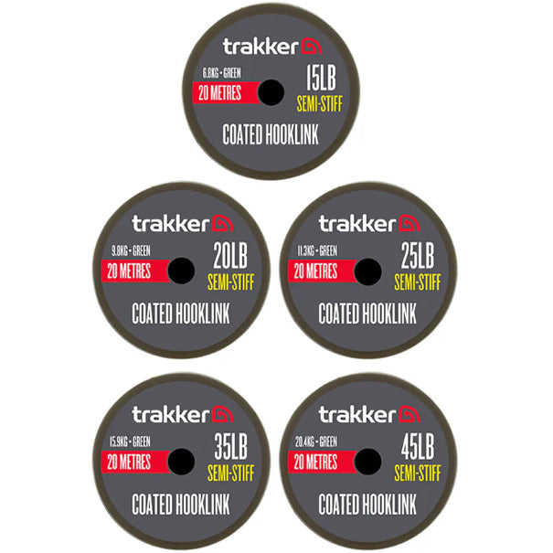 Fir Textil Trakker Semi Stiff Coated Hooklink, 20.4kg/45lb, 20m