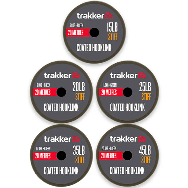 Fir Textil Trakker Stiff Coated Hooklink, 9.8kg/20lb, 20m