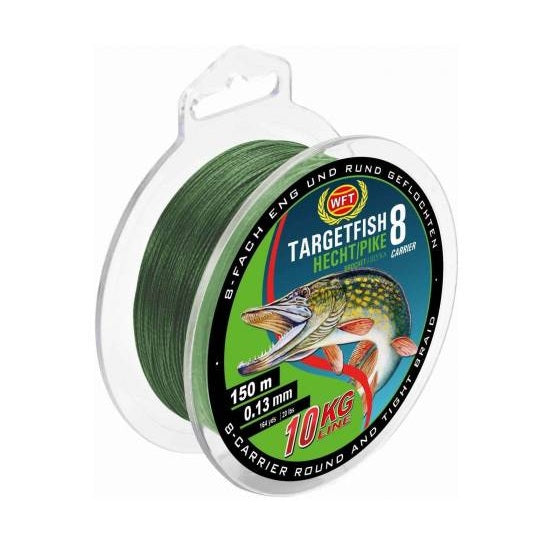 Fir Textil WFT TargetFish 8 Hecht Verde 150m 0.15mm 10.00kg