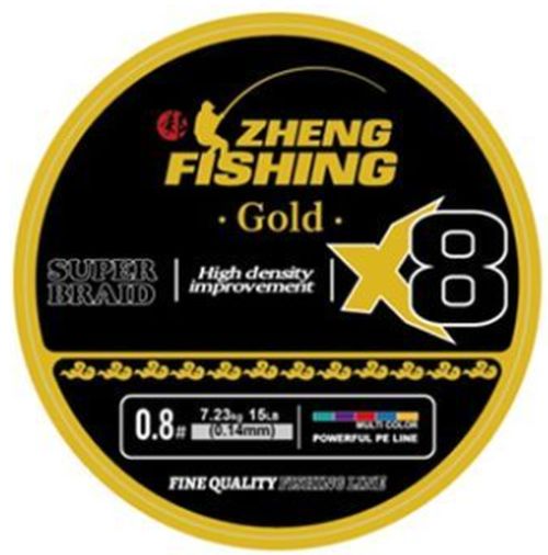 Fir Textil ZHENG FISHING PE LINE X8 Gold, 11.4kg, 0.20mm, 150m