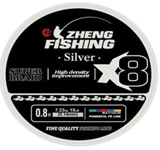 Fir Textil ZHENG FISHING PE LINE X8 Silver, 11.89kg, 0.23mm, 150m