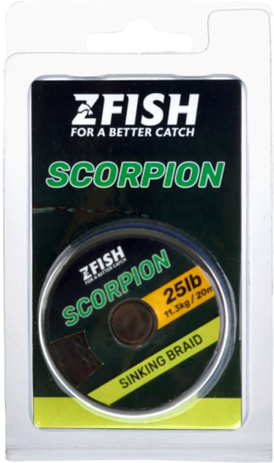Fir Textil Zfish Scorpion Sinking Braid, Brown Camouflage, 9kg, 20lb, 10m