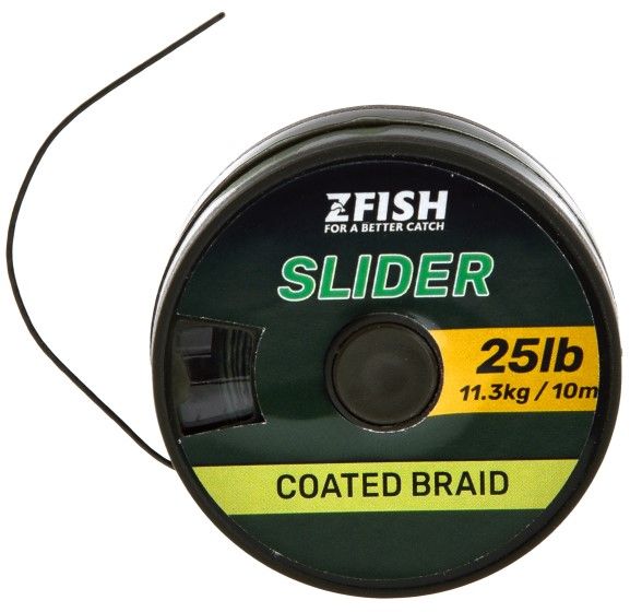 Fir Textil Zfish Slider Coated Braid, Olive Green, 11.3kg, 25lb, 10m
