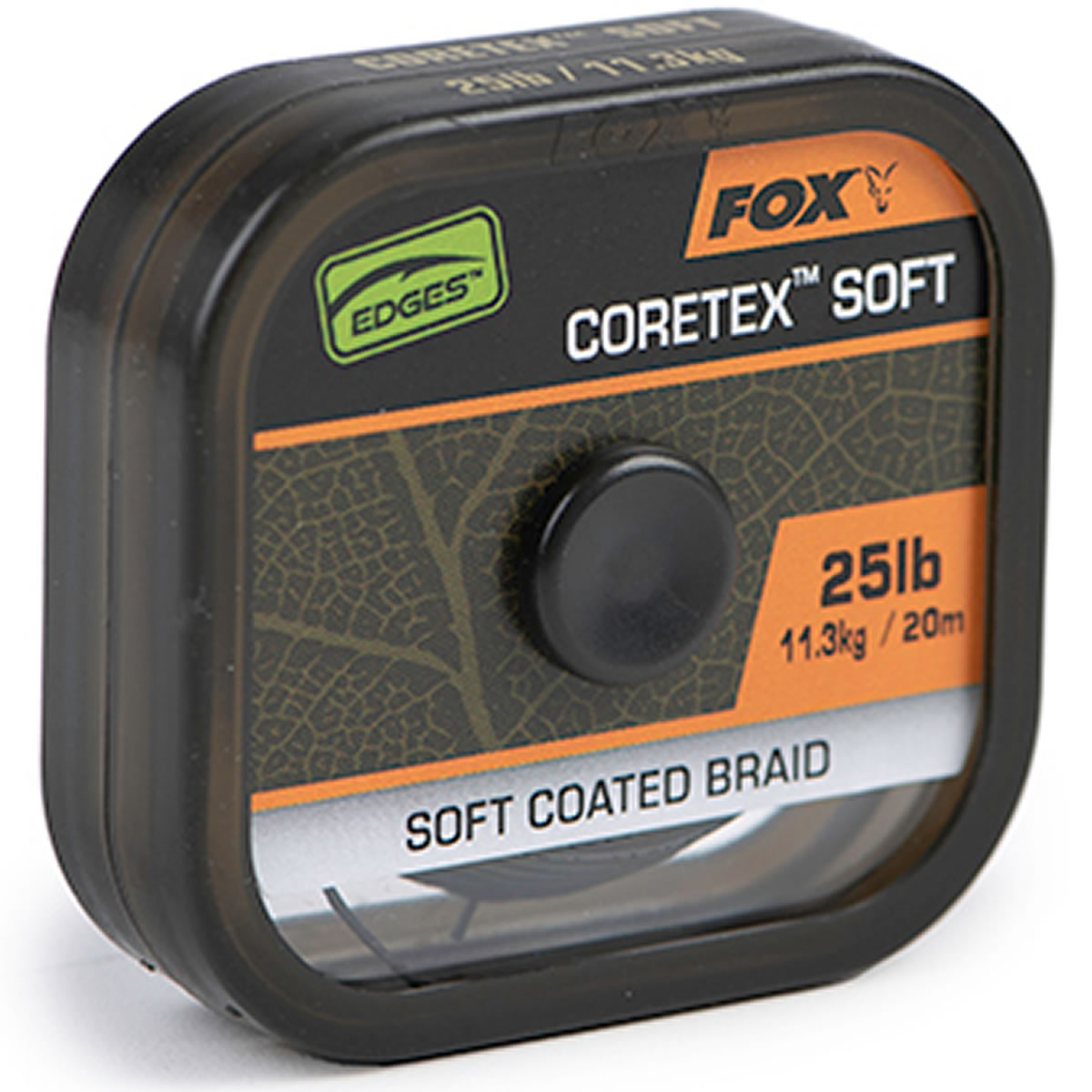 Fir Textil cu Camasa Fox Naturals Coretex Soft, Verde Inchis, 20m, 25lb/11.3kg