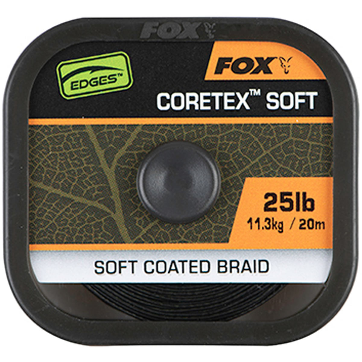 Fir Textil cu Camasa Fox Naturals Coretex Soft, Verde Inchis, 20m, 25lb/11.3kg