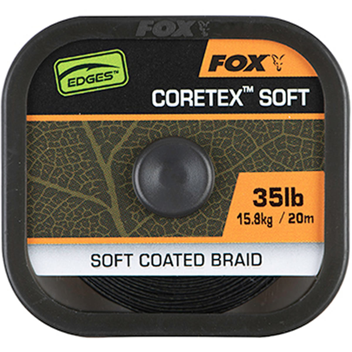 Fir Textil cu Camasa Fox Naturals Coretex Soft, Verde Inchis, 20m, 35lb/15.8KG