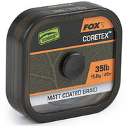Fir Textil cu Camasa Fox Naturals Coretex, Verde Inchis, 20m, 35lb/15.8KG
