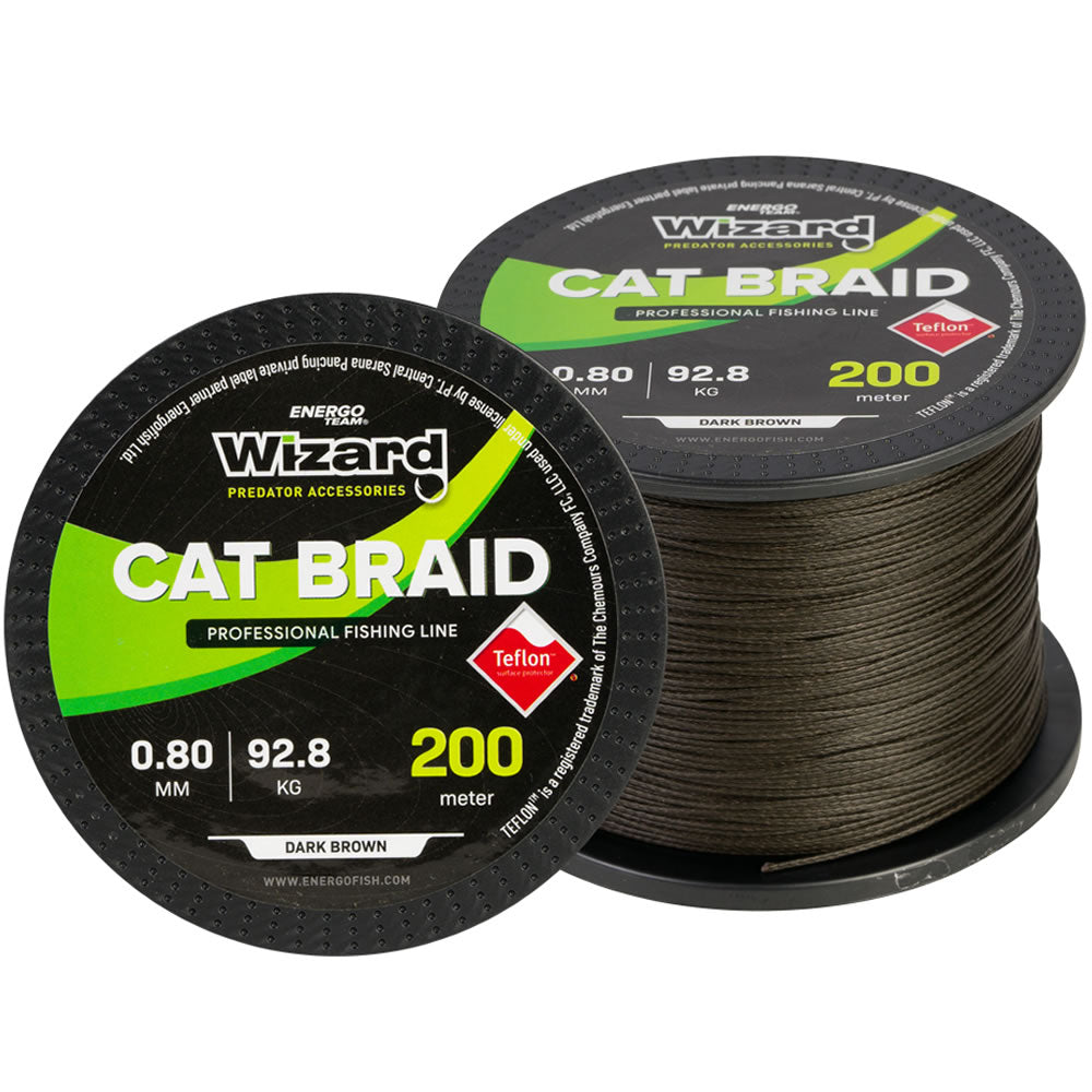 Fir WIZARD Cat Braided Line Dark Brown, 0.50mm, 55.20kg, 200m