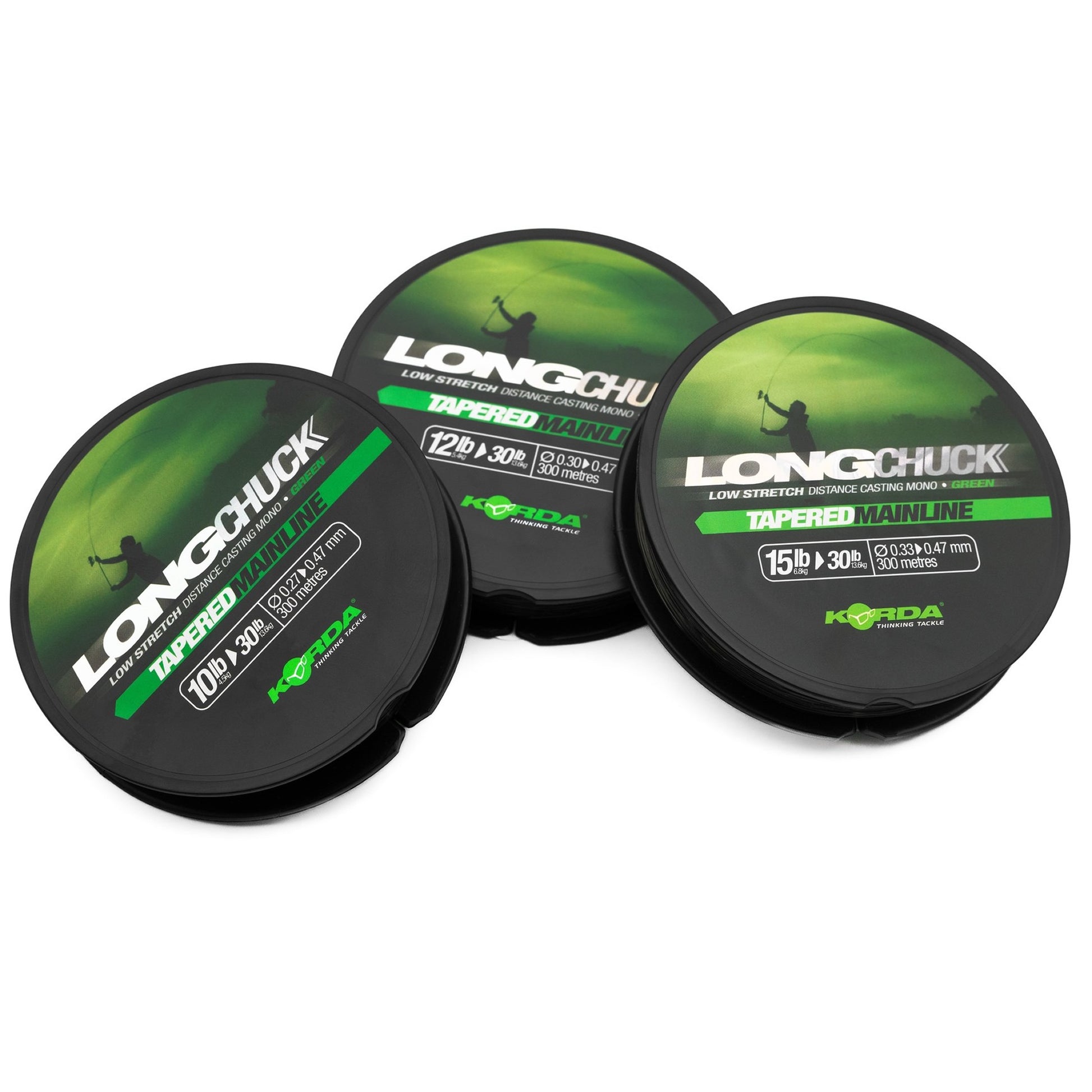 Fir inaintas Monofilament KORDA LongChuck Tapered Mainline Green 300m