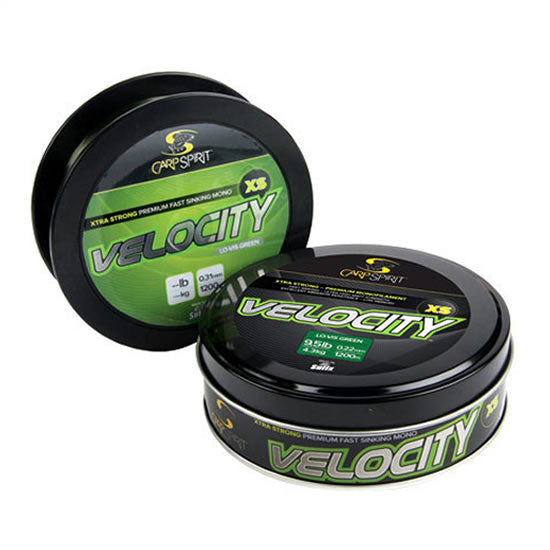 Fir monofilament Carp Spirit Velocity XS Lo-Vis Green 0.27mm/5.9kg/1200m
