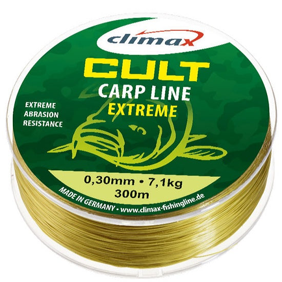 Fir monofilament Climax CULT CRAP EXTREME 300m 0.40mm 11.20kg Matt Olive