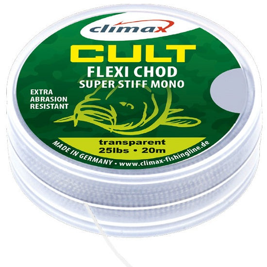 Fir monofilament Climax CULT CRAP FLEXI CHOD MONO HOOKLINK 20m 0.40mm 15lb