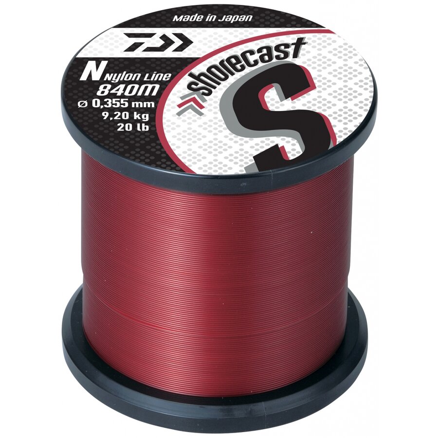 Fir monofilament Daiwa Shorecast Red 0.28mm 5.66kg 1540m