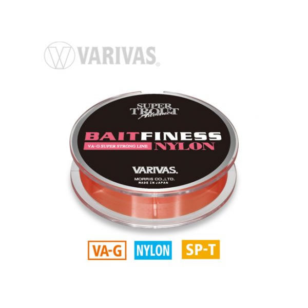 Fir monofilament Varivas Super Trout Bait Finesse Flash Orange 0.117mm/2.5lb/120m