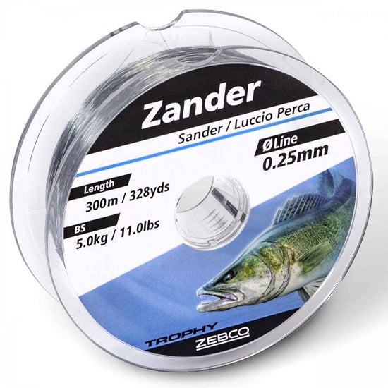 Fir monofilament Zebco Trophy Zander Grey 300m