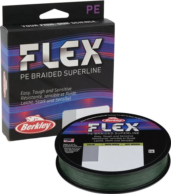 Fir textil Berkley Flex Braid, Moss Green, 135m, 0.22mm, 14.9kg