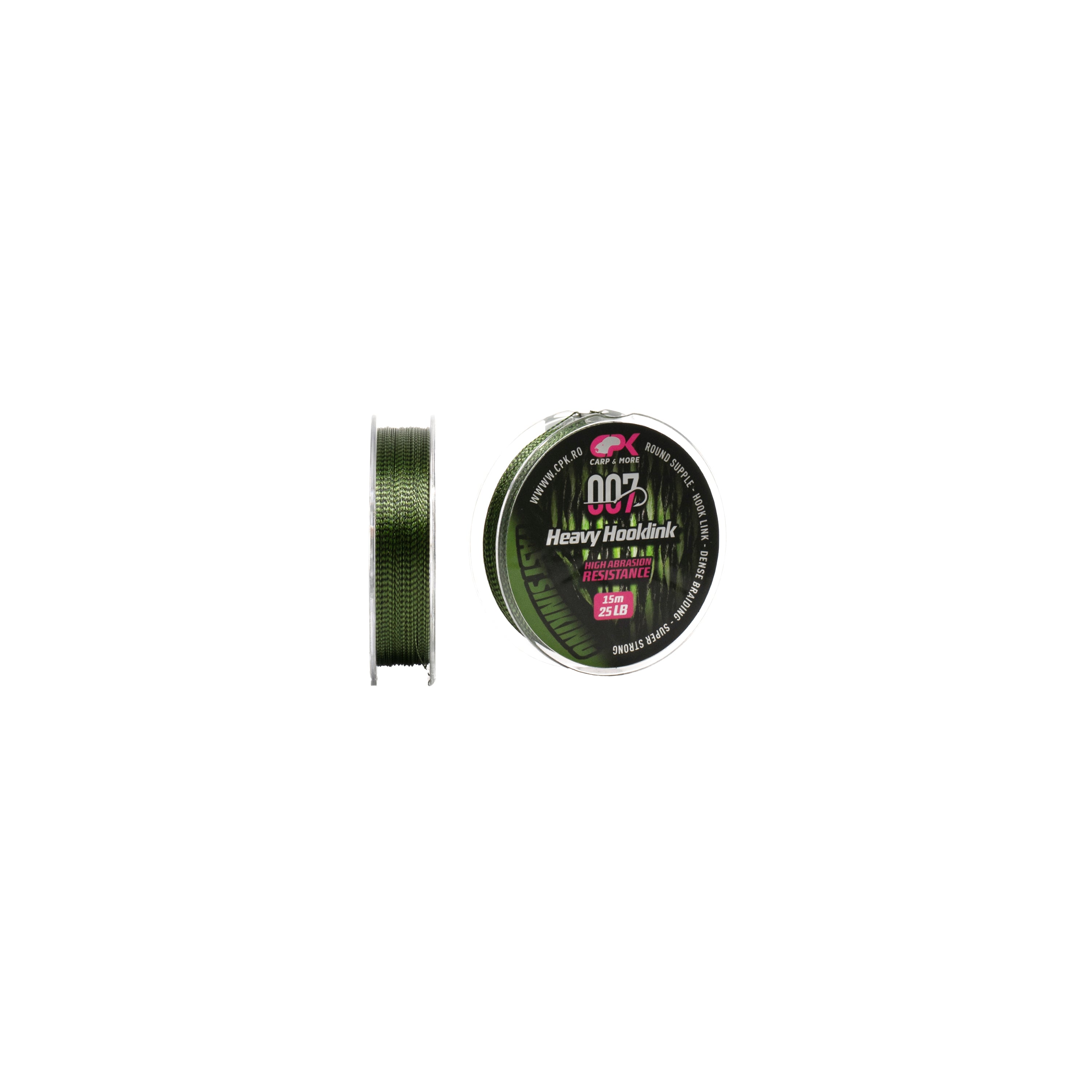 Fir textil CPK Heavy Hooklink Green/Black 25lb/15m