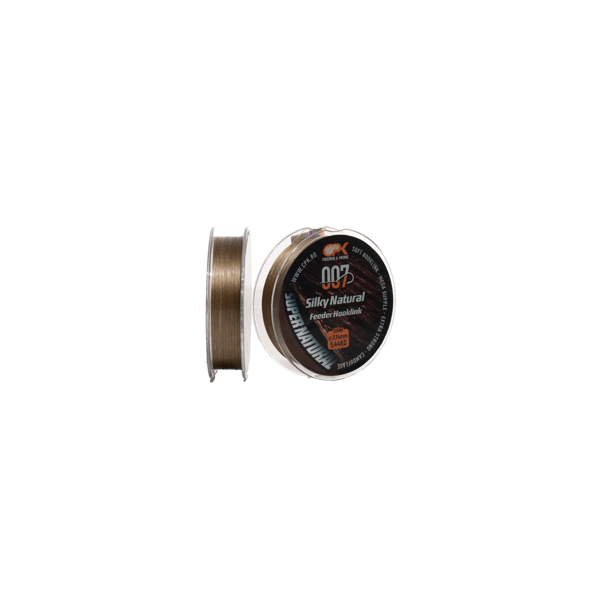 Fir textil CPK Silky Natural Feeder Hooklink Brown 0.14mm/5.44kg/15m