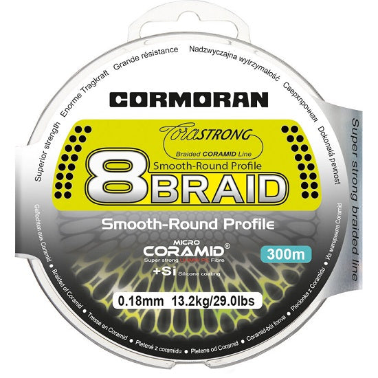 Fir textil Cormoran CoraStrong 8-Braid Green 0.18MM/13.2KG/300M