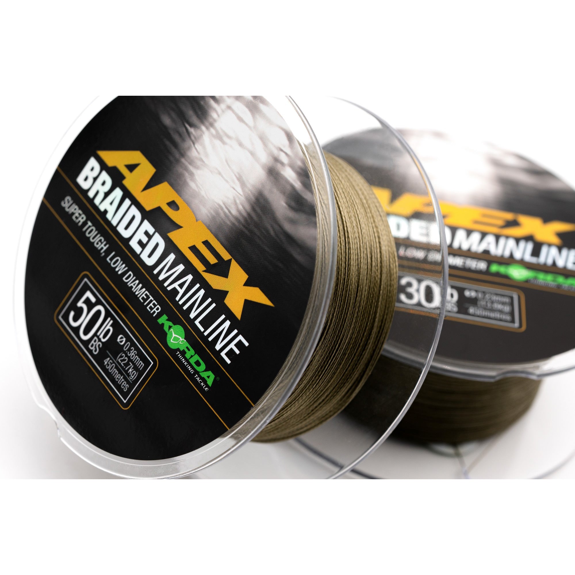 Fir textil KORDA Apex Braided Mainline, 30lb/13.60kg, 0.23mm, 1200m