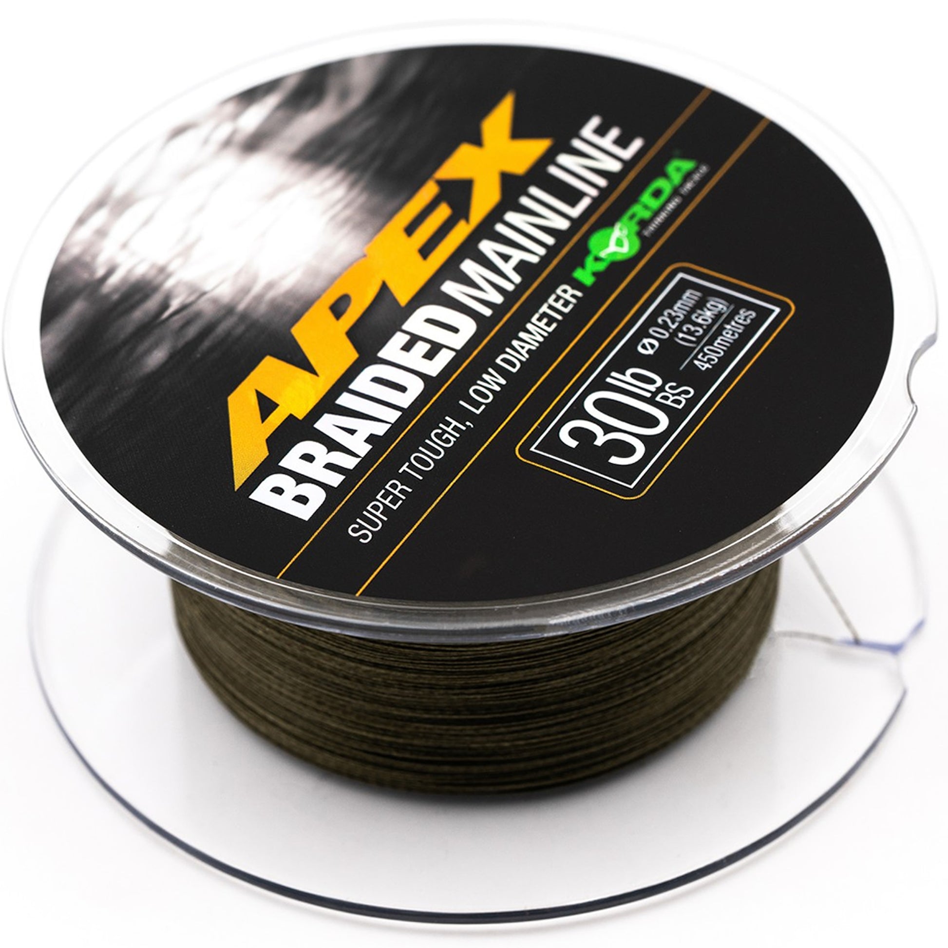 Fir textil KORDA Apex Braided Mainline, 30lb/13.60kg, 0.23mm, 450m
