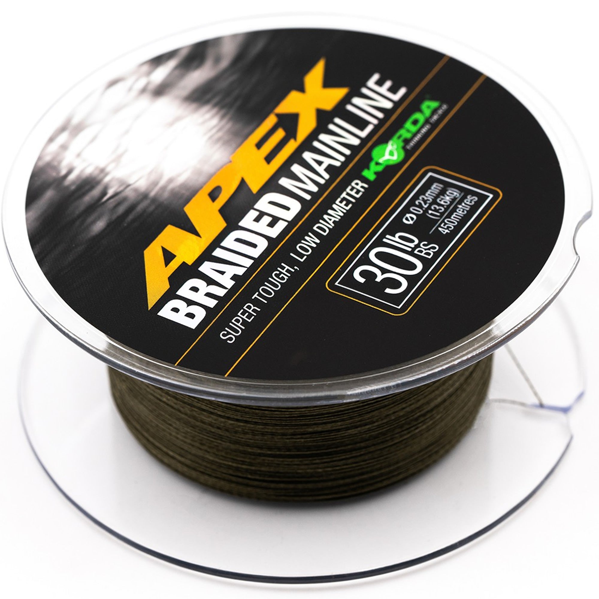Fir textil KORDA Apex Braided Mainline, 30lb/13.60kg, 0.23mm, 450m