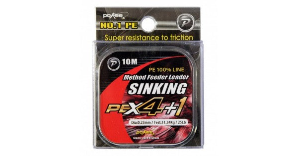 Fir textil Pokee Method Feeder Fast Sinking PE X4+1 0.08mm 3.63kg 10m