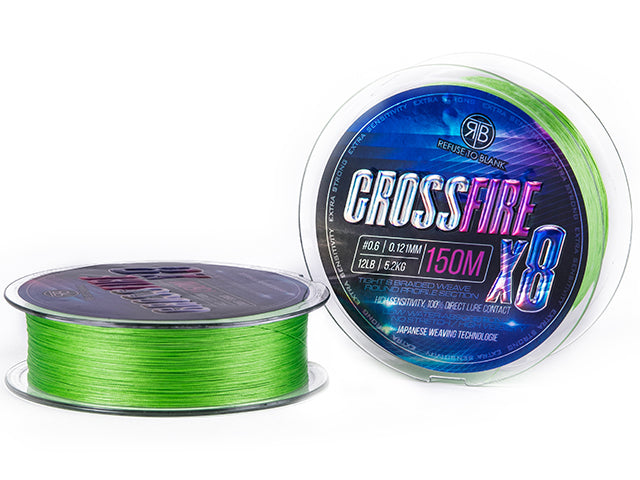 Fir textil RTB Crossfire X8 Braid Lime Green 150m 12 Lb 0.121 MM