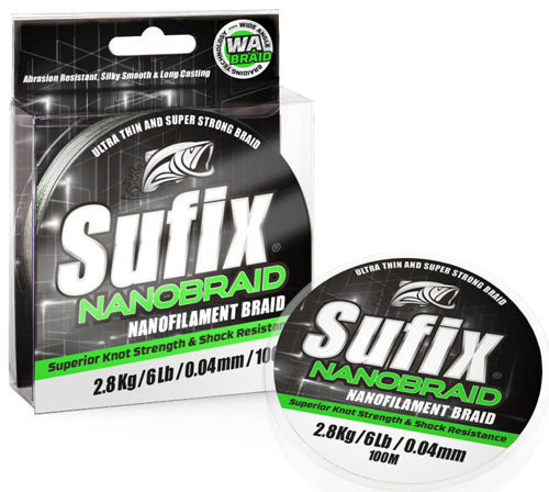 Fir textil Sufix Nano Braid 0.12mm 7.3kg 100m Aqua Camo(ALB)
